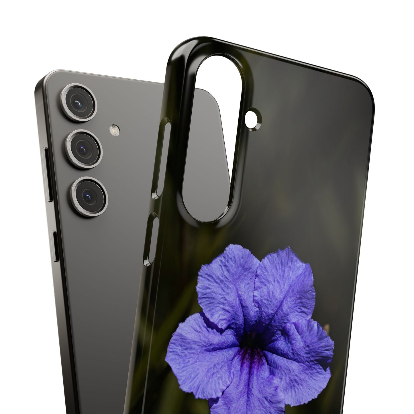 Purple Petunia Phone Case — Floral Snap Case