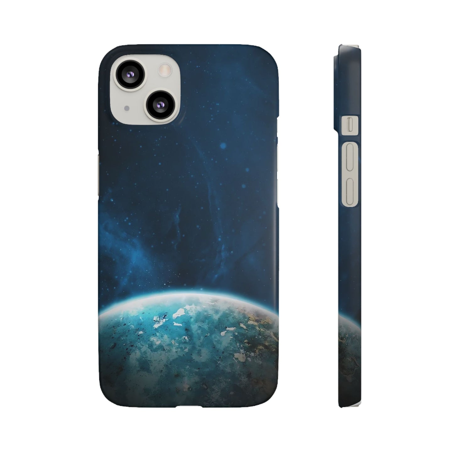 Galaxy Horizon Phone Case — Blue Space Planet Snap Case