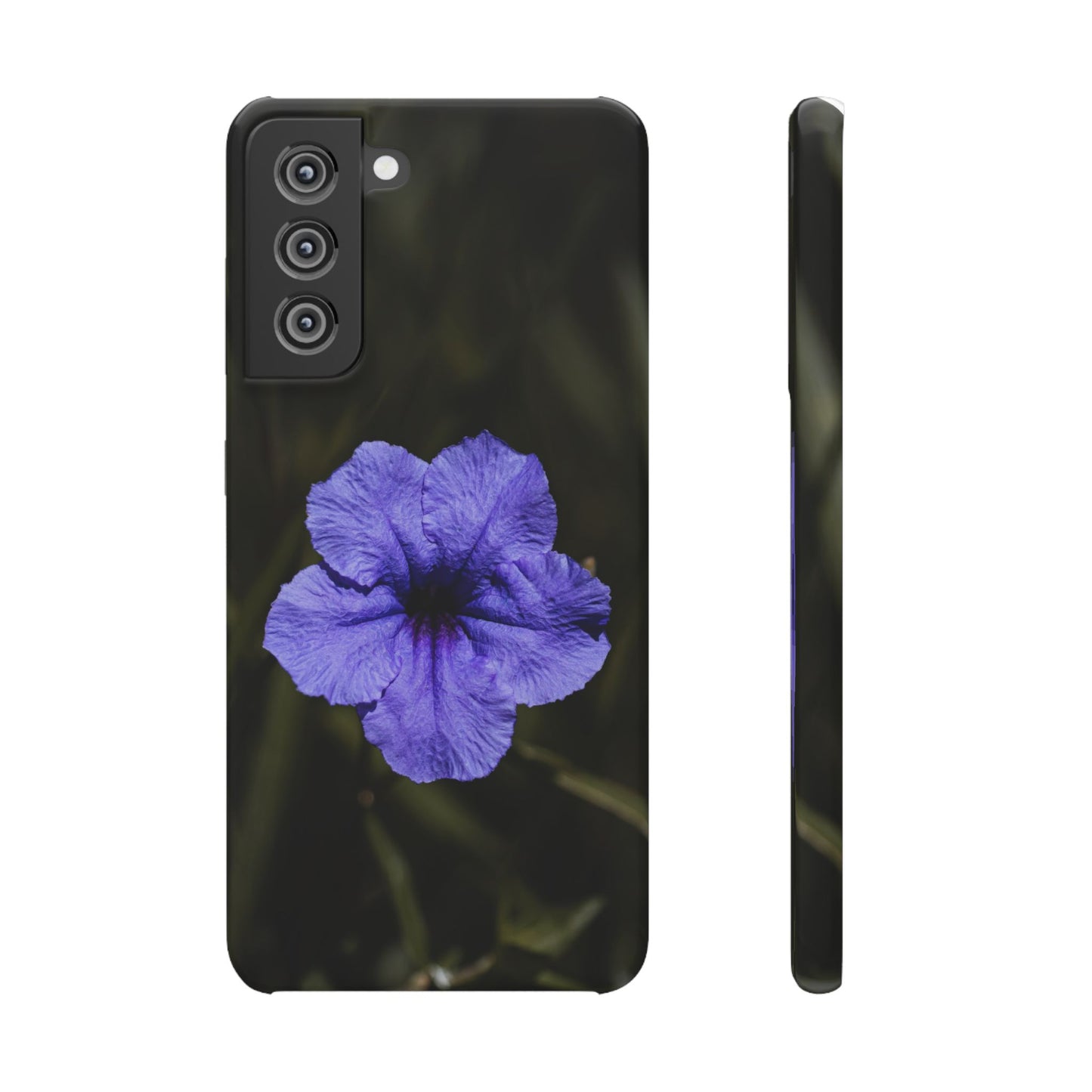 Purple Petunia Phone Case — Floral Snap Case