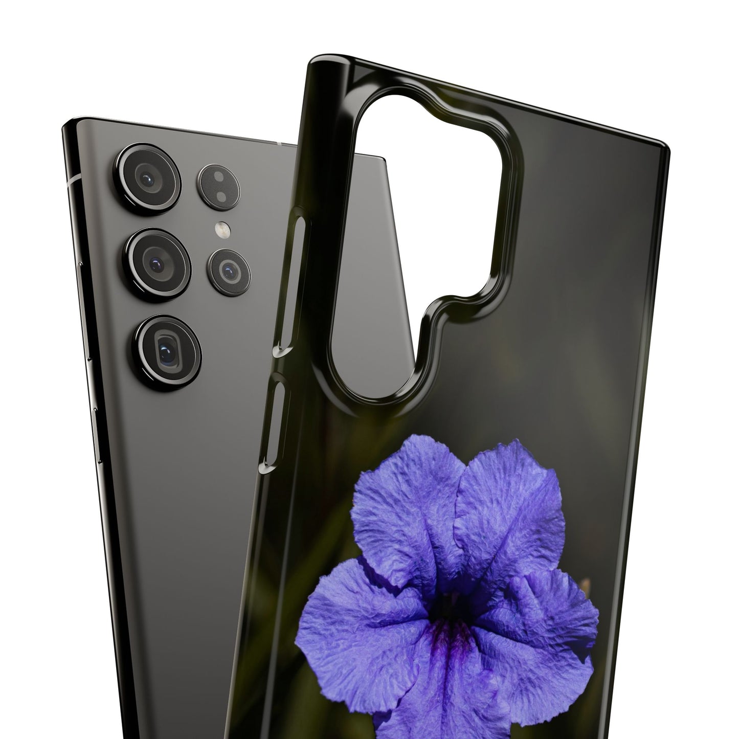 Purple Petunia Phone Case — Floral Snap Case