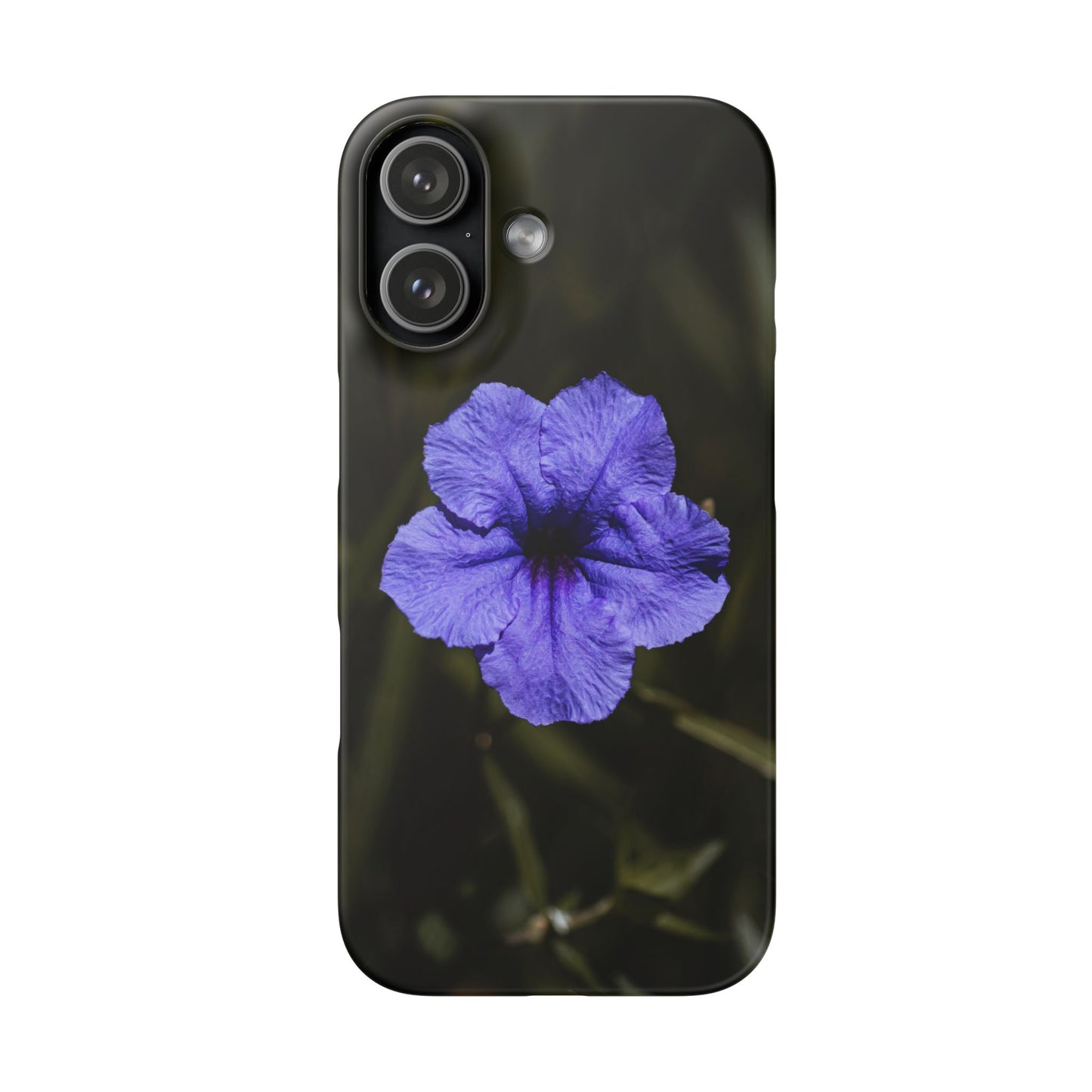 Floral Purple Petunia Phone Case — Slim Snap Case with Single Bloom