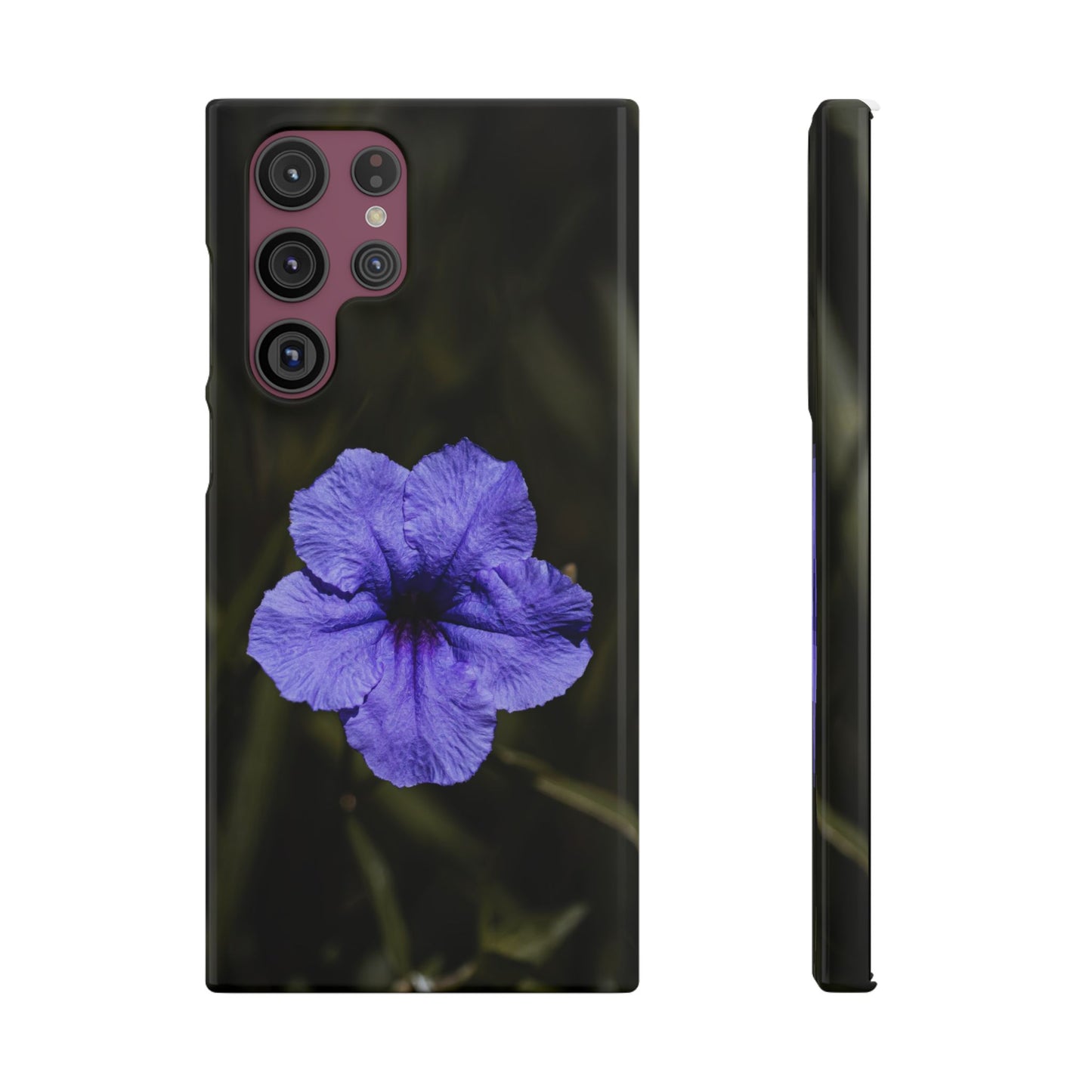 Purple Petunia Phone Case — Floral Snap Case