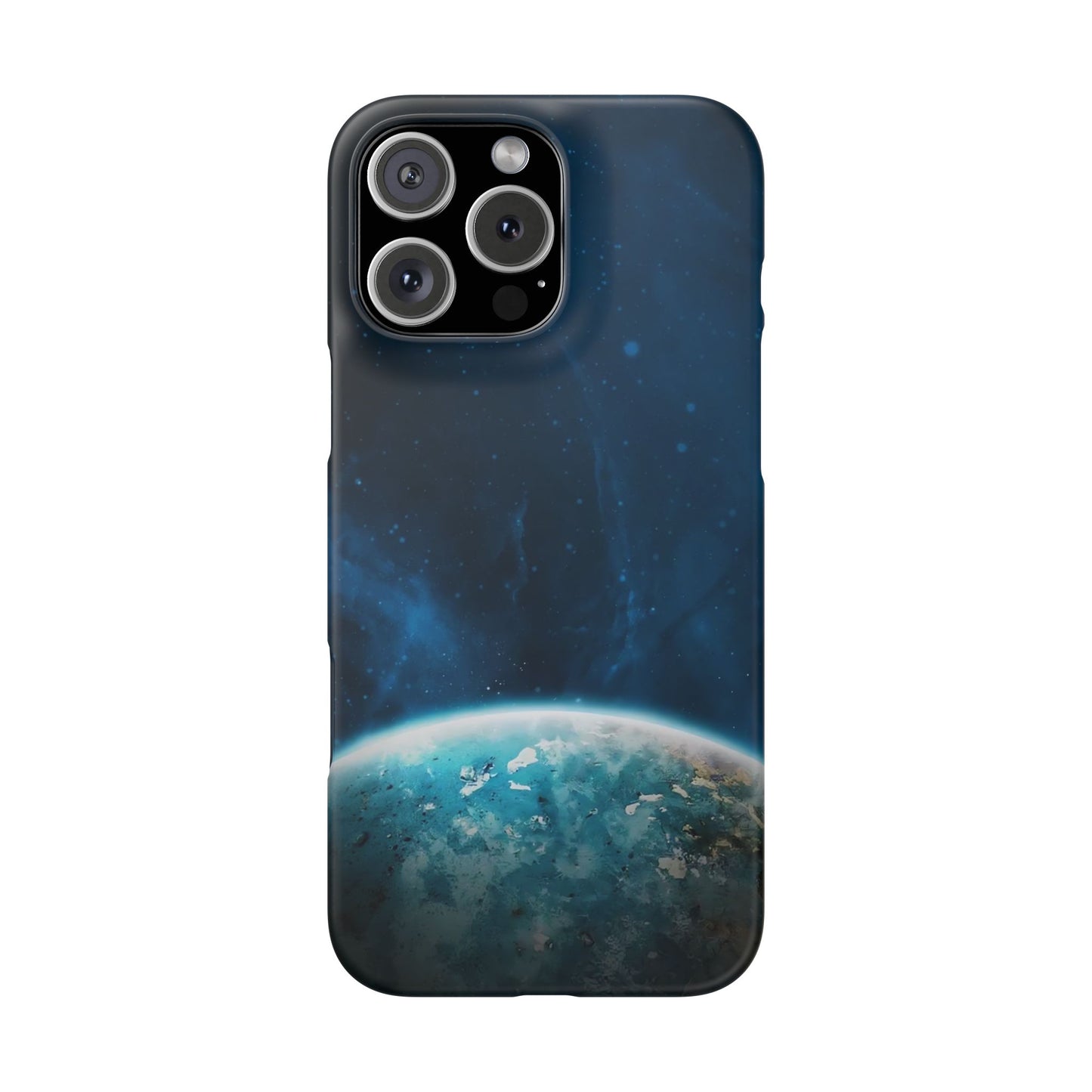 Galaxy Horizon Phone Case — Blue Space Planet Snap Case