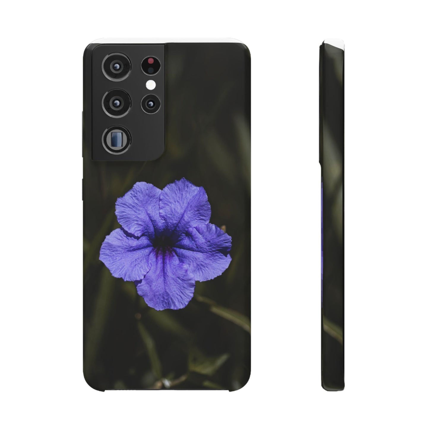 Purple Petunia Phone Case — Floral Snap Case