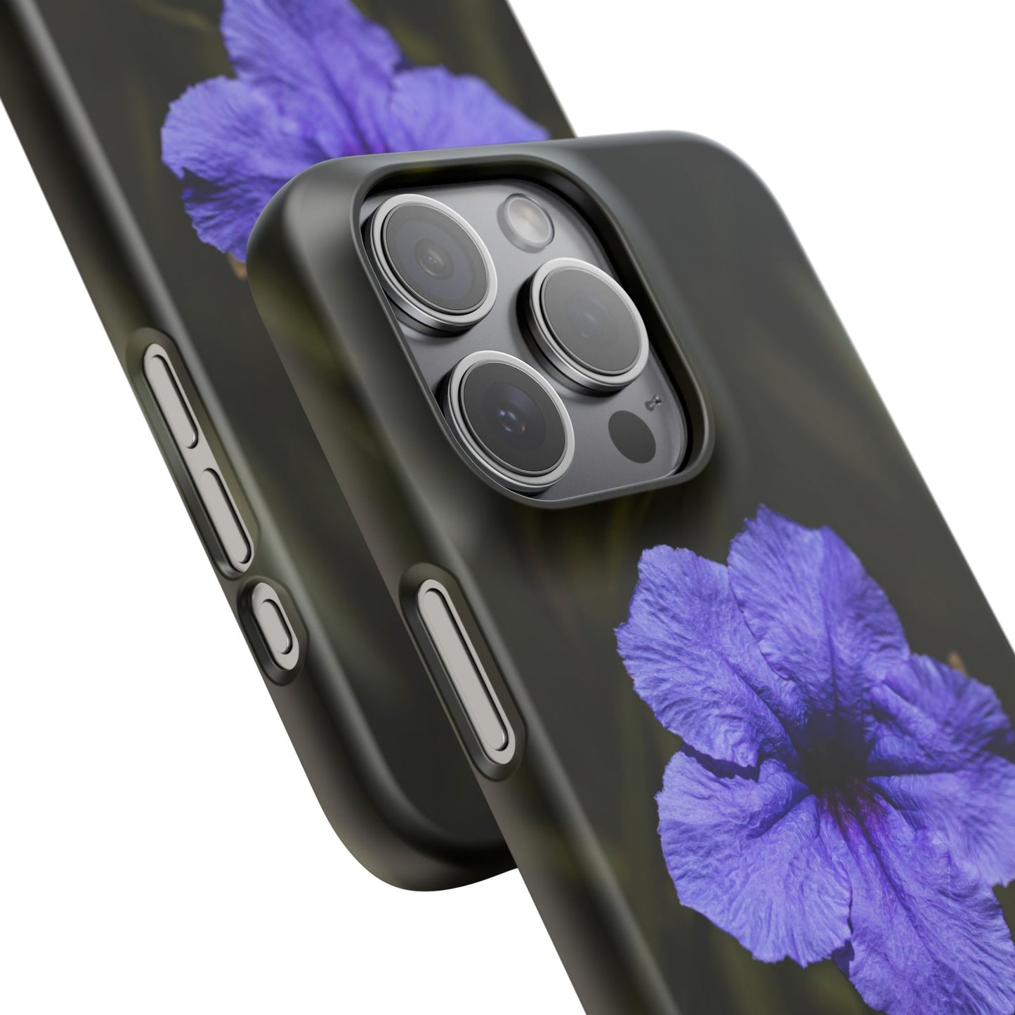 Floral Purple Petunia Phone Case — Slim Snap Case with Single Bloom