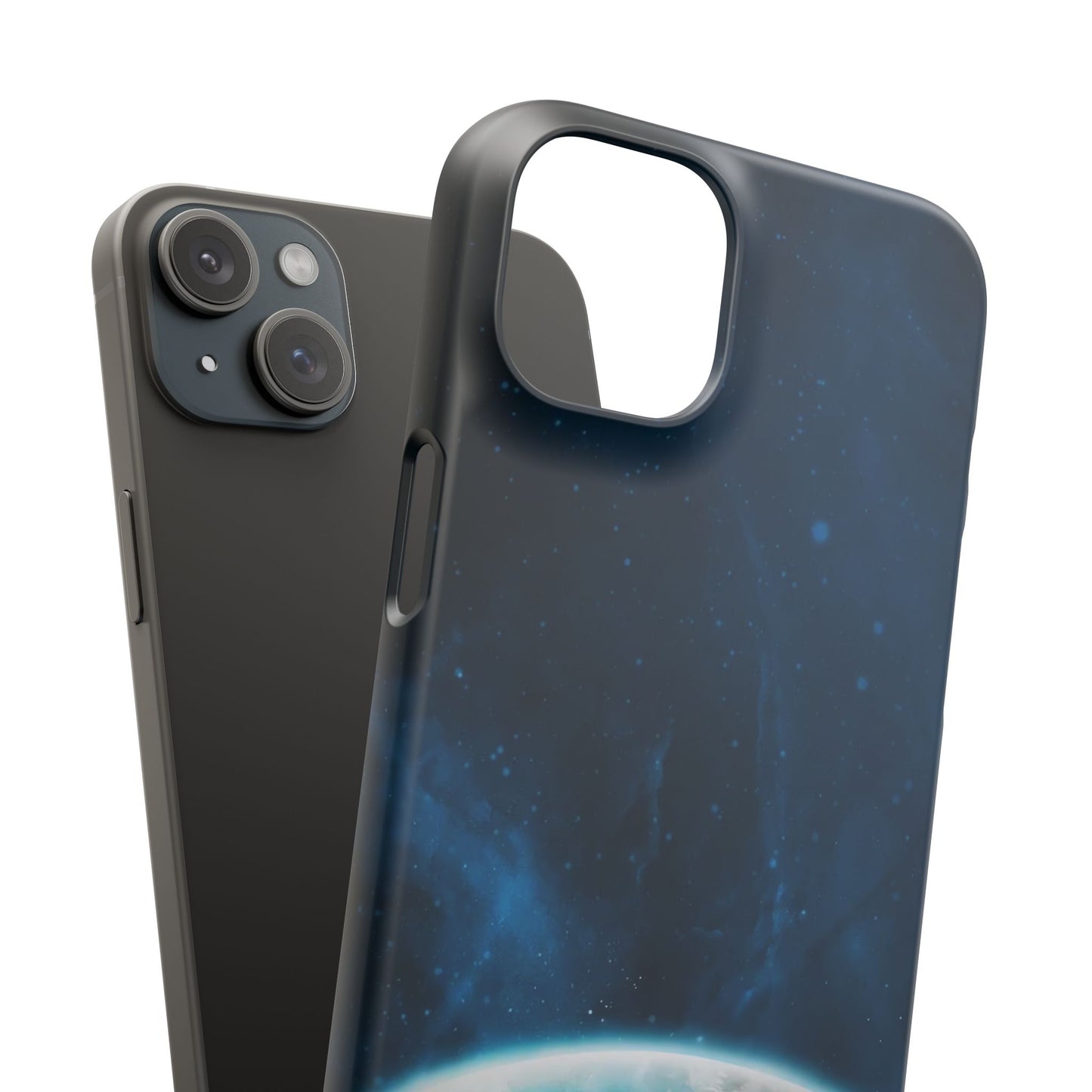 Galaxy Horizon Phone Case — Blue Space Planet Snap Case