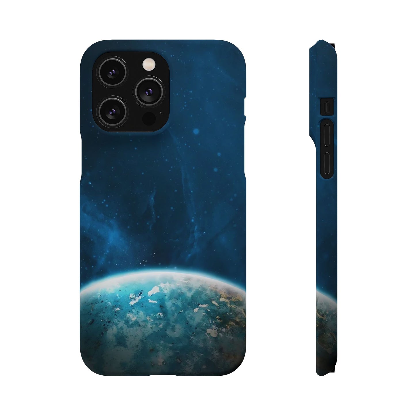 Galaxy Horizon Phone Case — Blue Space Planet Snap Case