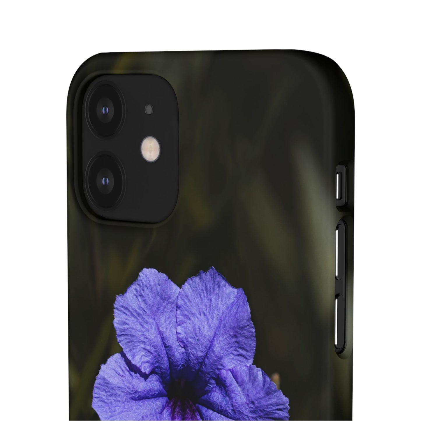 Floral Purple Petunia Phone Case — Slim Snap Case with Single Bloom
