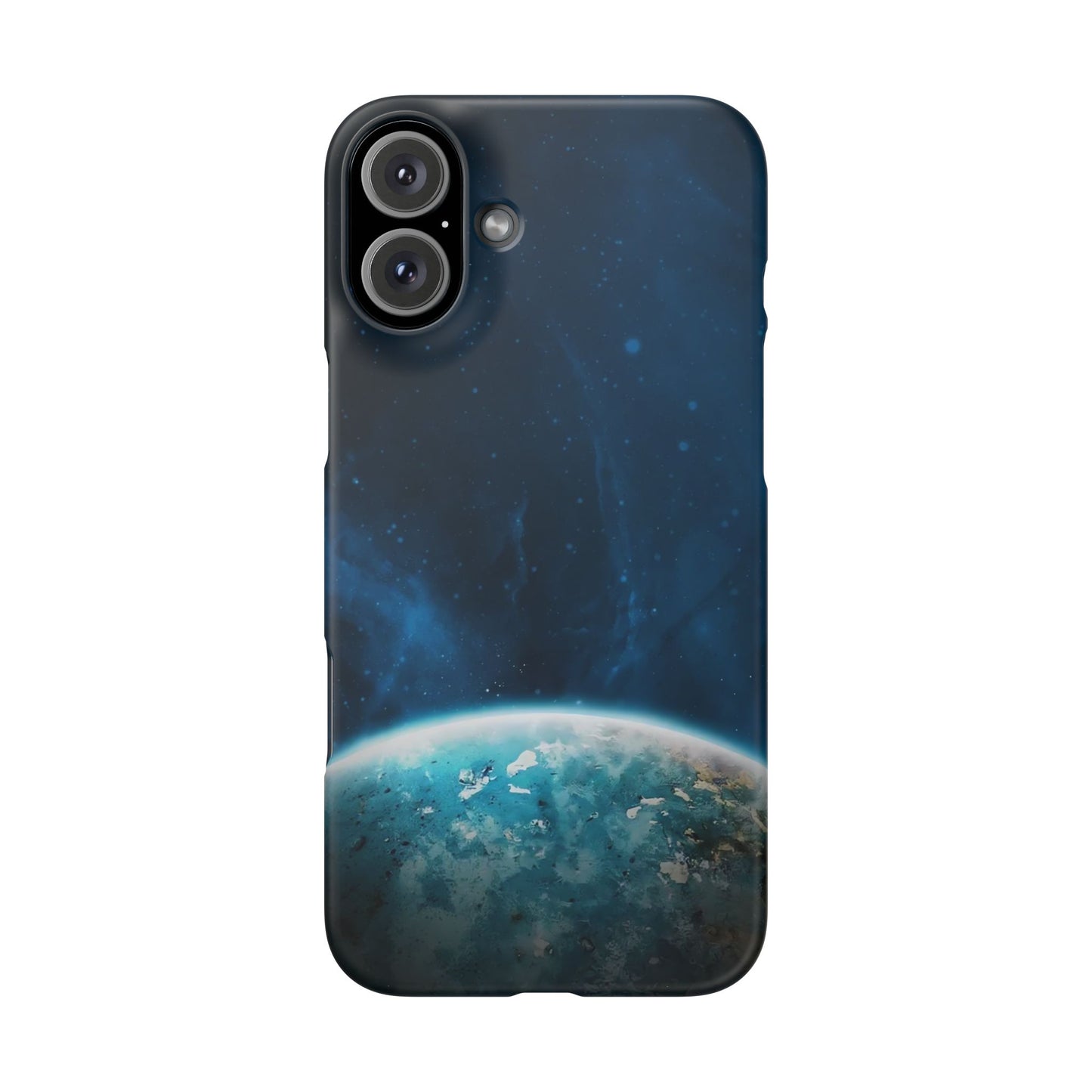 Galaxy Horizon Phone Case — Blue Space Planet Snap Case