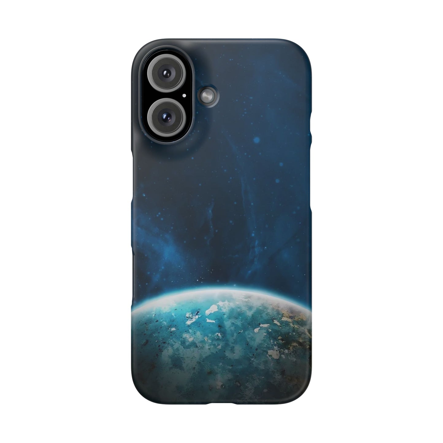 Galaxy Horizon Phone Case — Blue Space Planet Snap Case