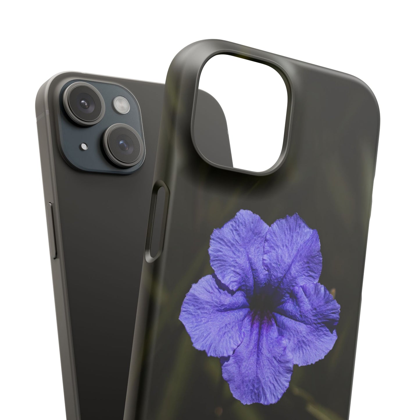 Floral Purple Petunia Phone Case — Slim Snap Case with Single Bloom