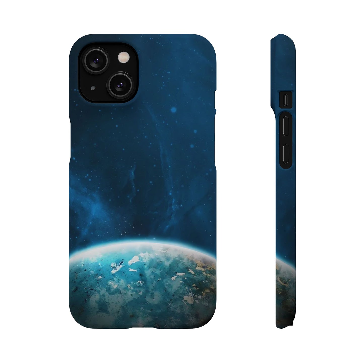 Galaxy Horizon Phone Case — Blue Space Planet Snap Case