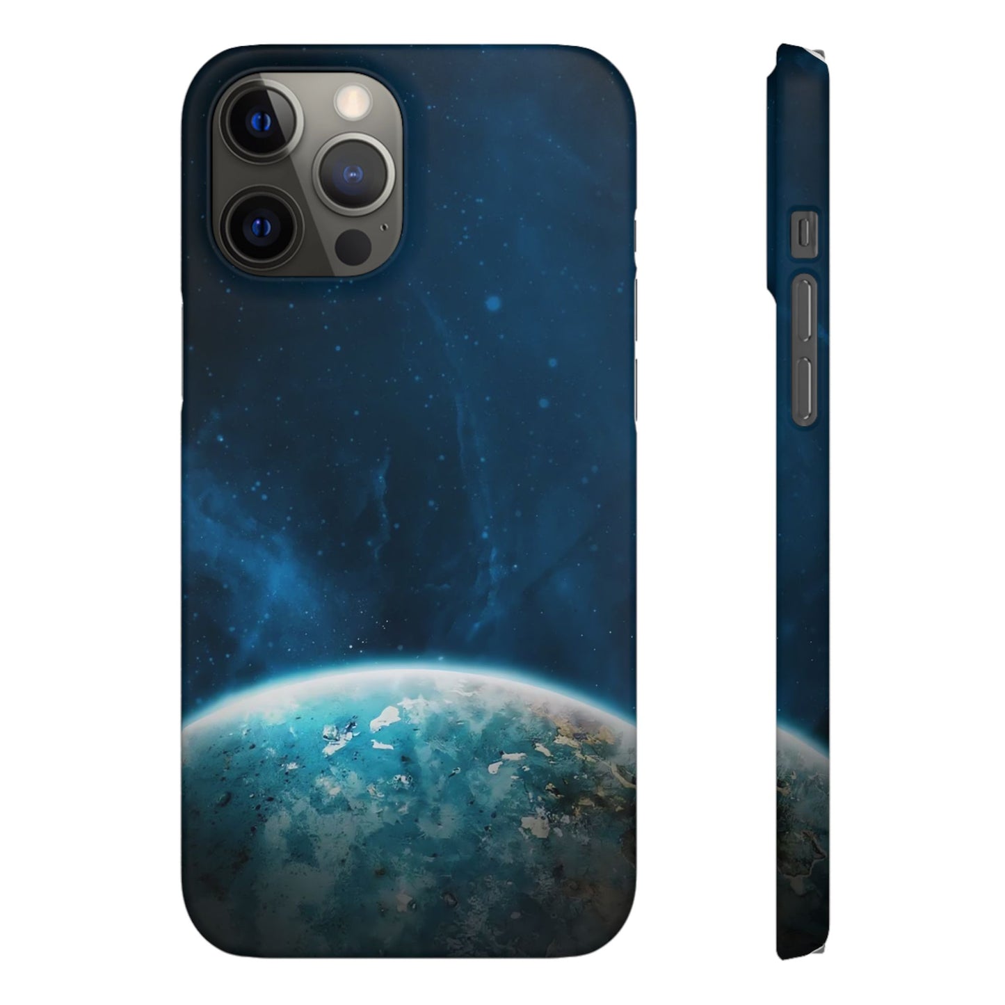 Galaxy Horizon Phone Case — Blue Space Planet Snap Case
