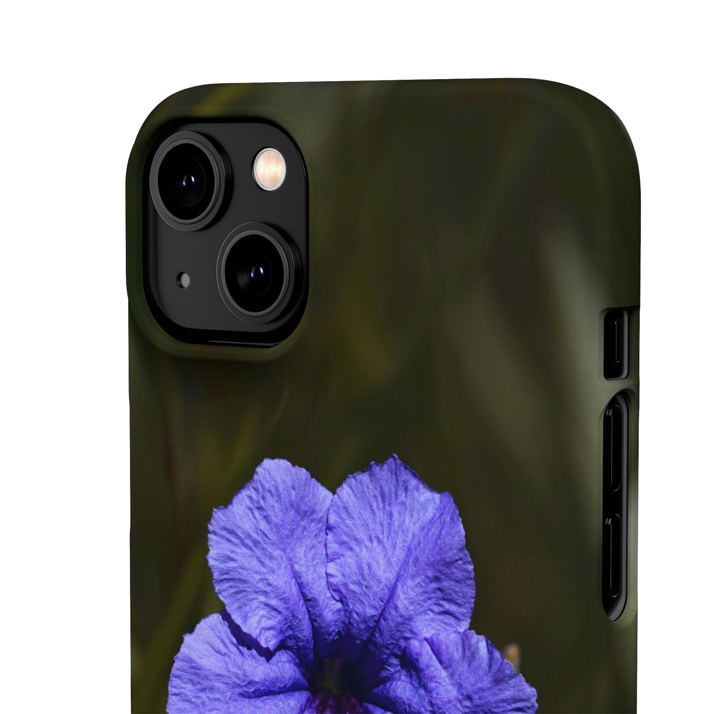 Floral Purple Petunia Phone Case — Slim Snap Case with Single Bloom