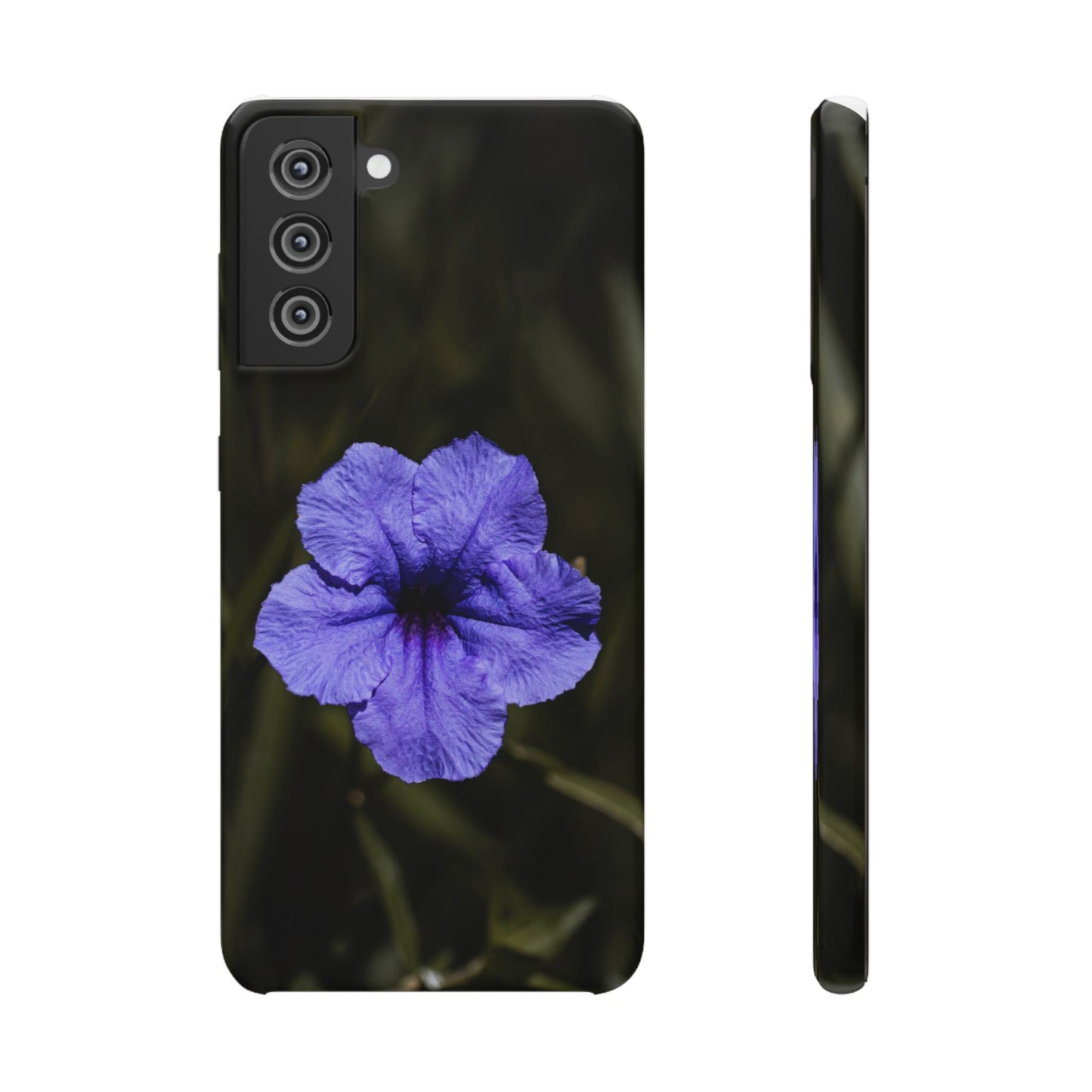Purple Petunia Phone Case — Floral Snap Case