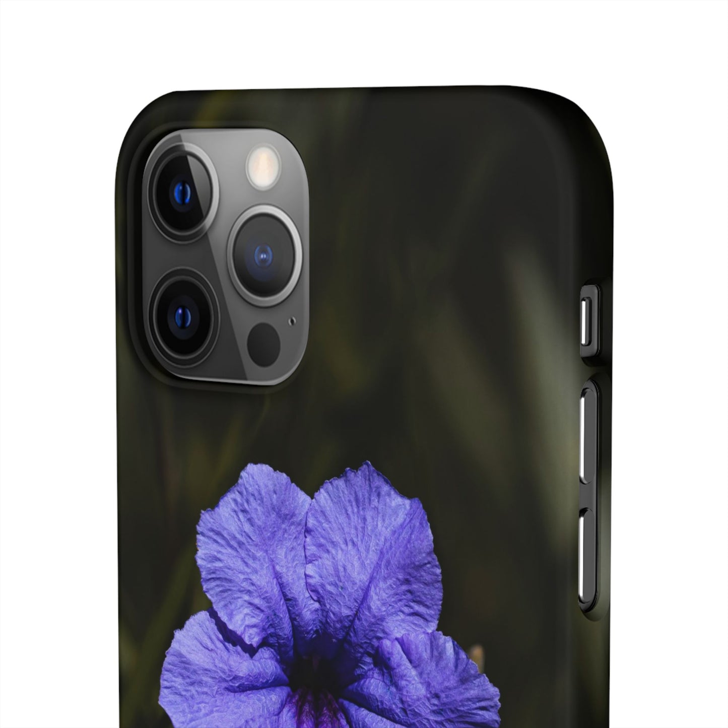 Floral Purple Petunia Phone Case — Slim Snap Case with Single Bloom