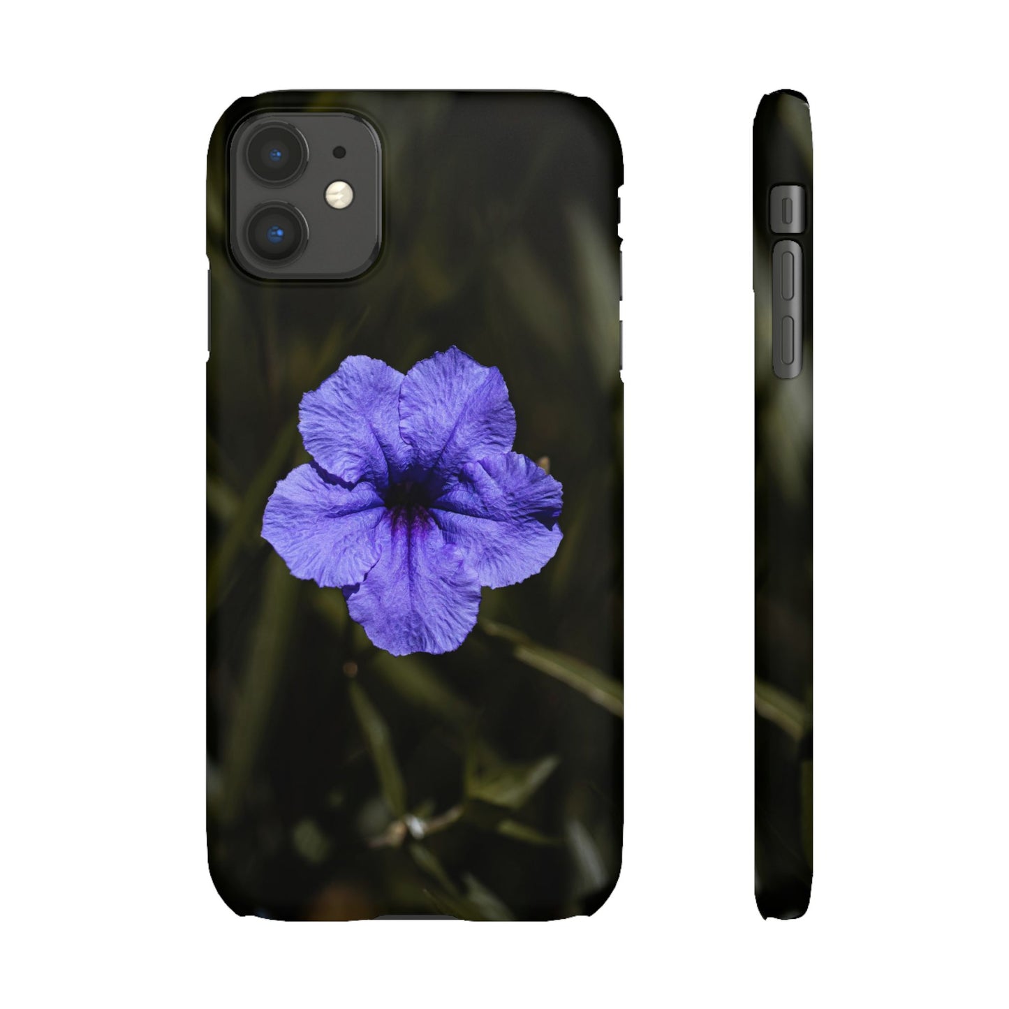 Floral Purple Petunia Phone Case — Slim Snap Case with Single Bloom