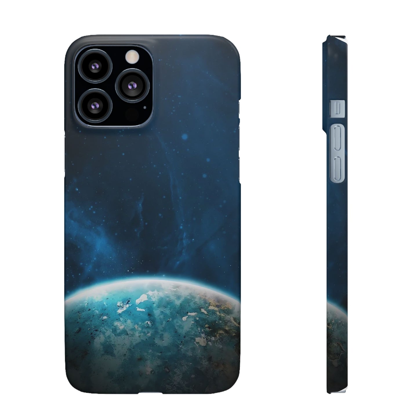 Galaxy Horizon Phone Case — Blue Space Planet Snap Case