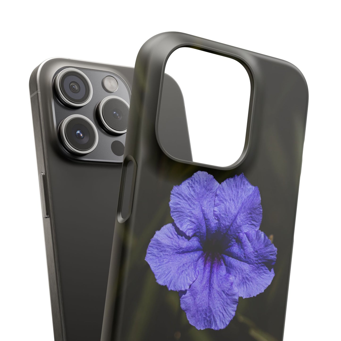 Floral Purple Petunia Phone Case — Slim Snap Case with Single Bloom