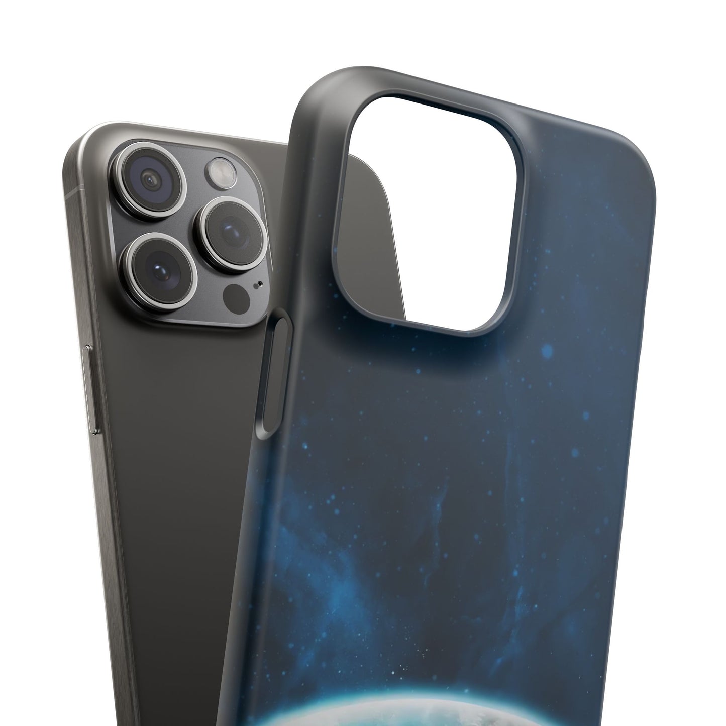 Galaxy Horizon Phone Case — Blue Space Planet Snap Case