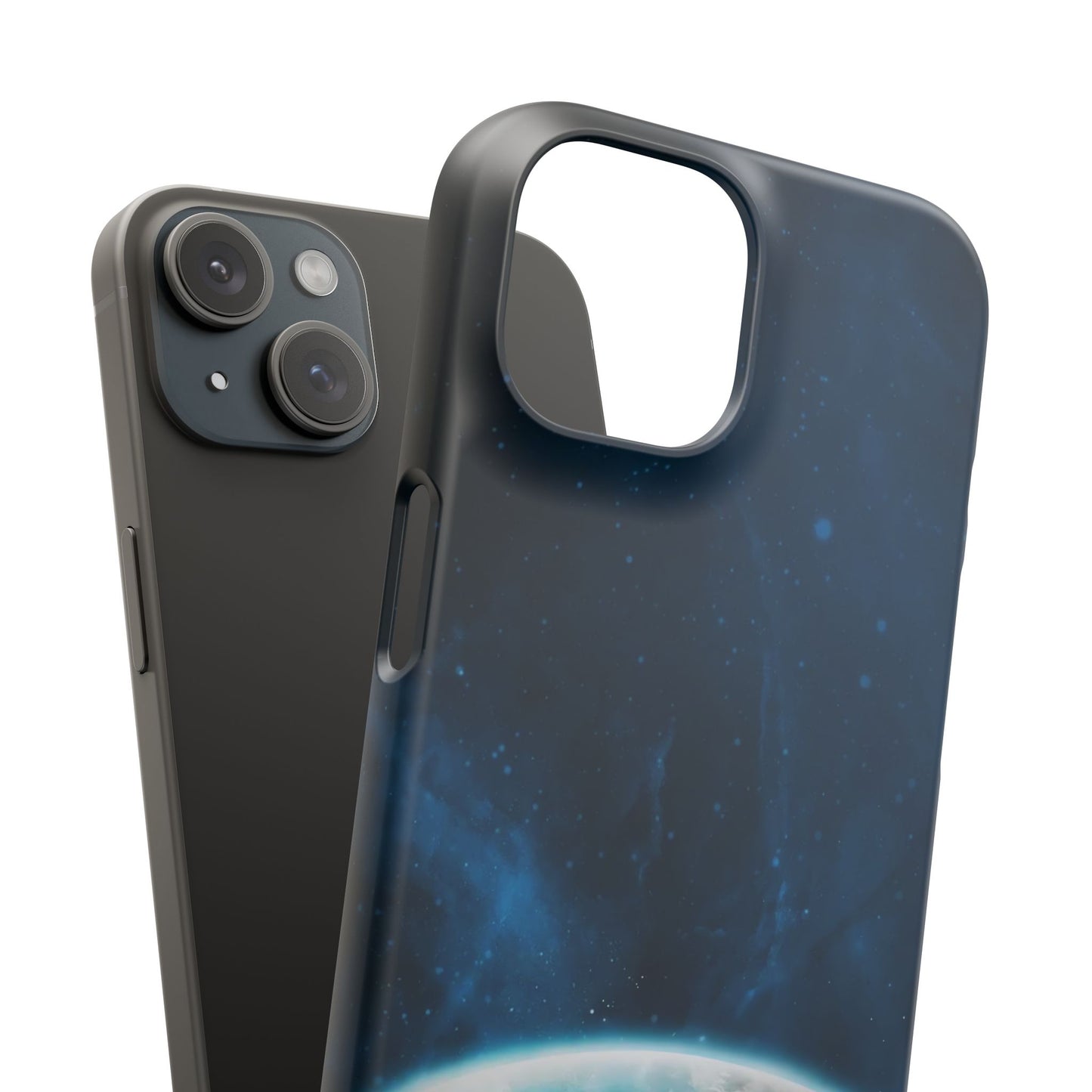 Galaxy Horizon Phone Case — Blue Space Planet Snap Case