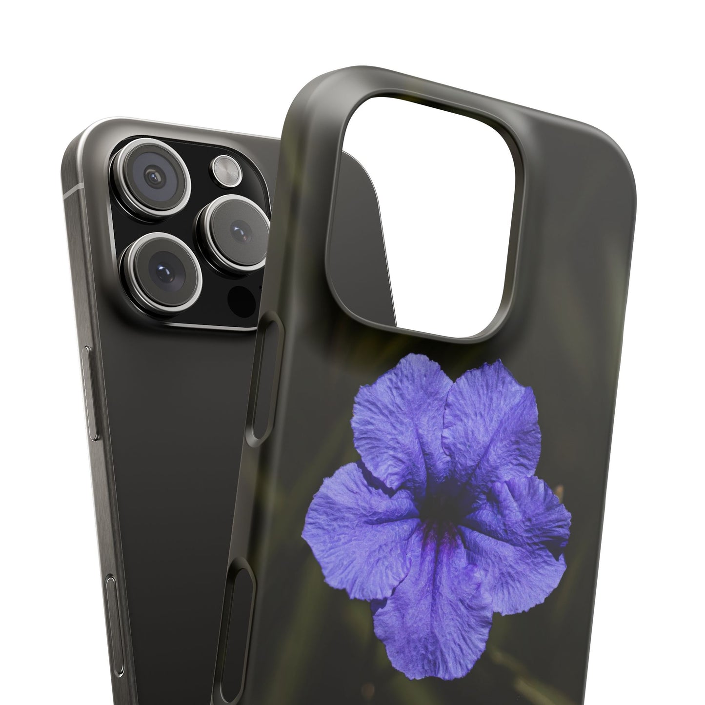 Floral Purple Petunia Phone Case — Slim Snap Case with Single Bloom