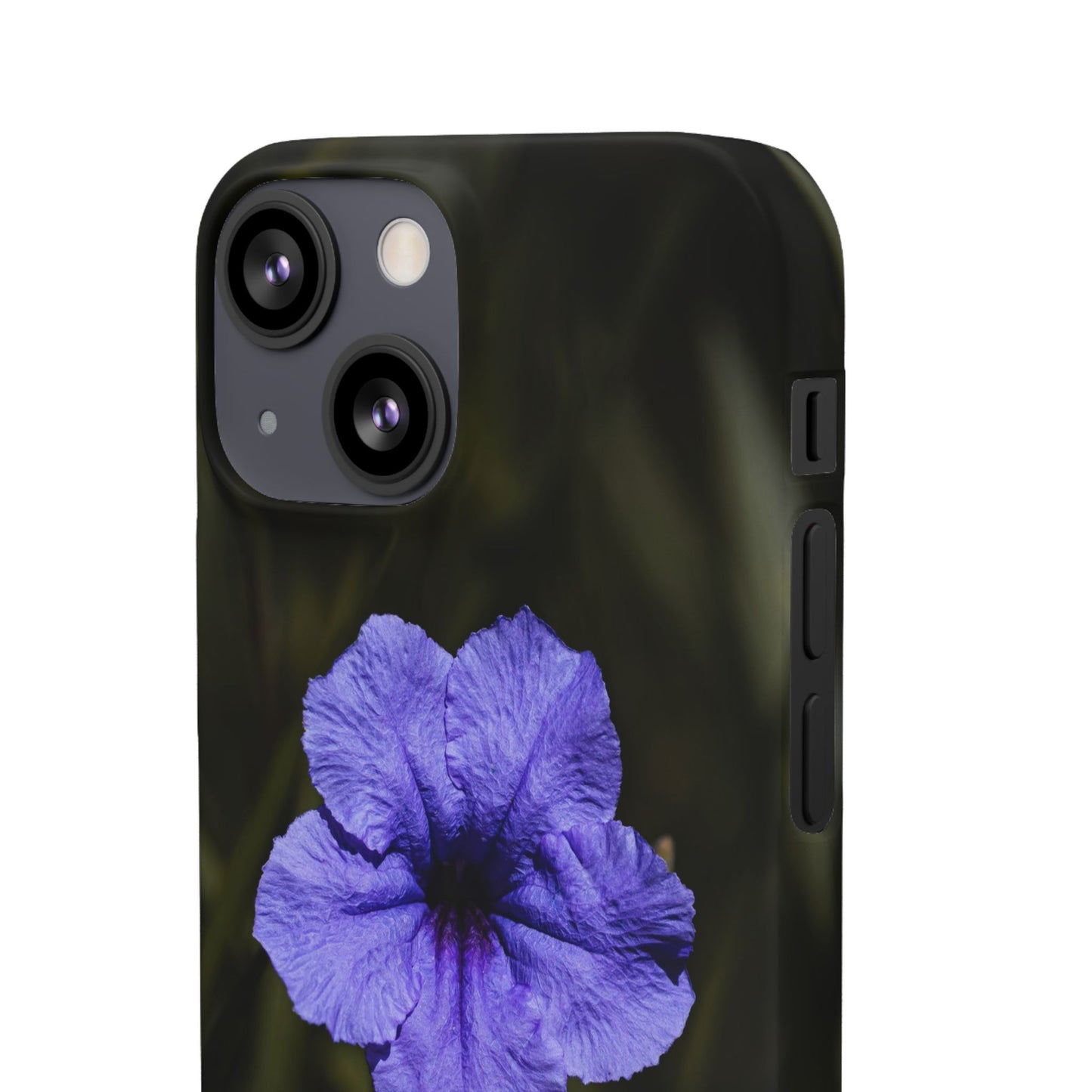 Floral Purple Petunia Phone Case — Slim Snap Case with Single Bloom