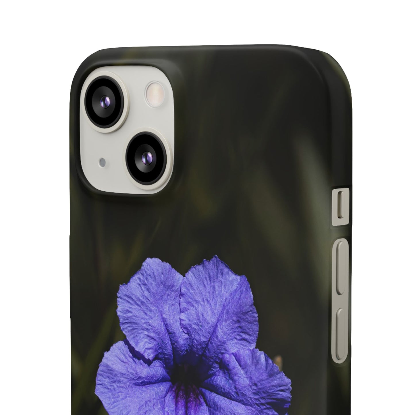 Floral Purple Petunia Phone Case — Slim Snap Case with Single Bloom