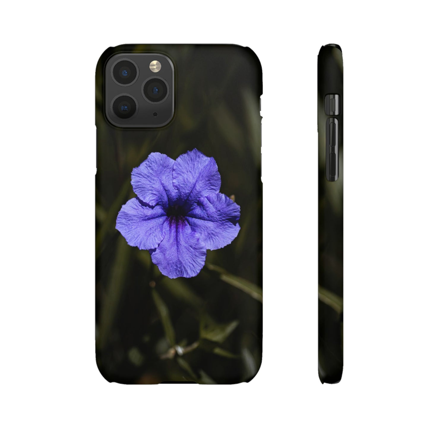 Floral Purple Petunia Phone Case — Slim Snap Case with Single Bloom