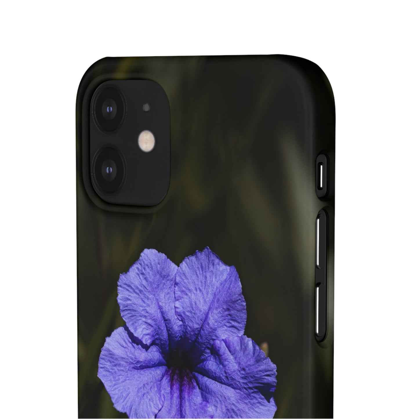 Floral Purple Petunia Phone Case — Slim Snap Case with Single Bloom