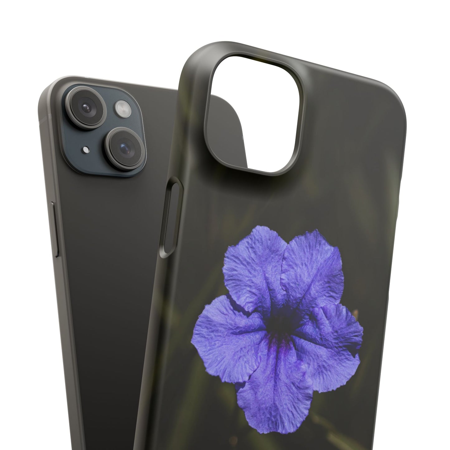 Floral Purple Petunia Phone Case — Slim Snap Case with Single Bloom